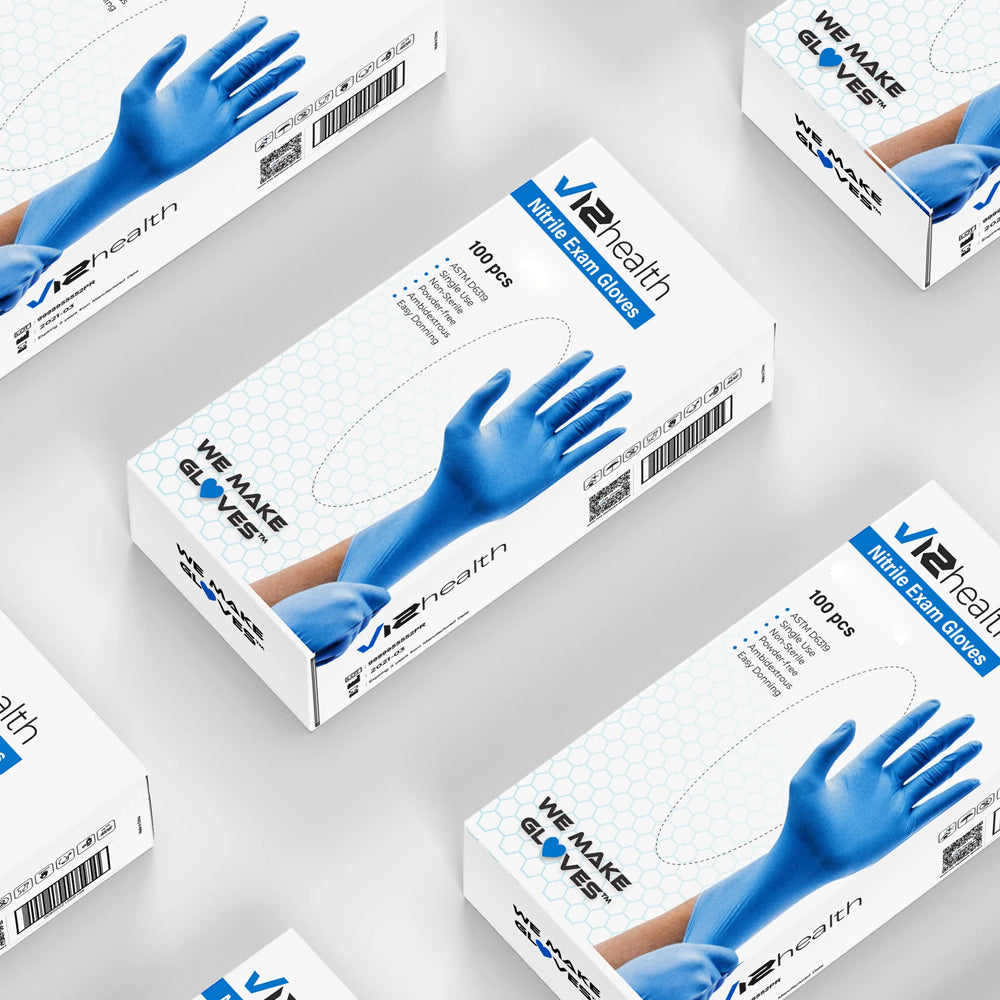 V12 CORSA Nitrile Gloves are made with 100%