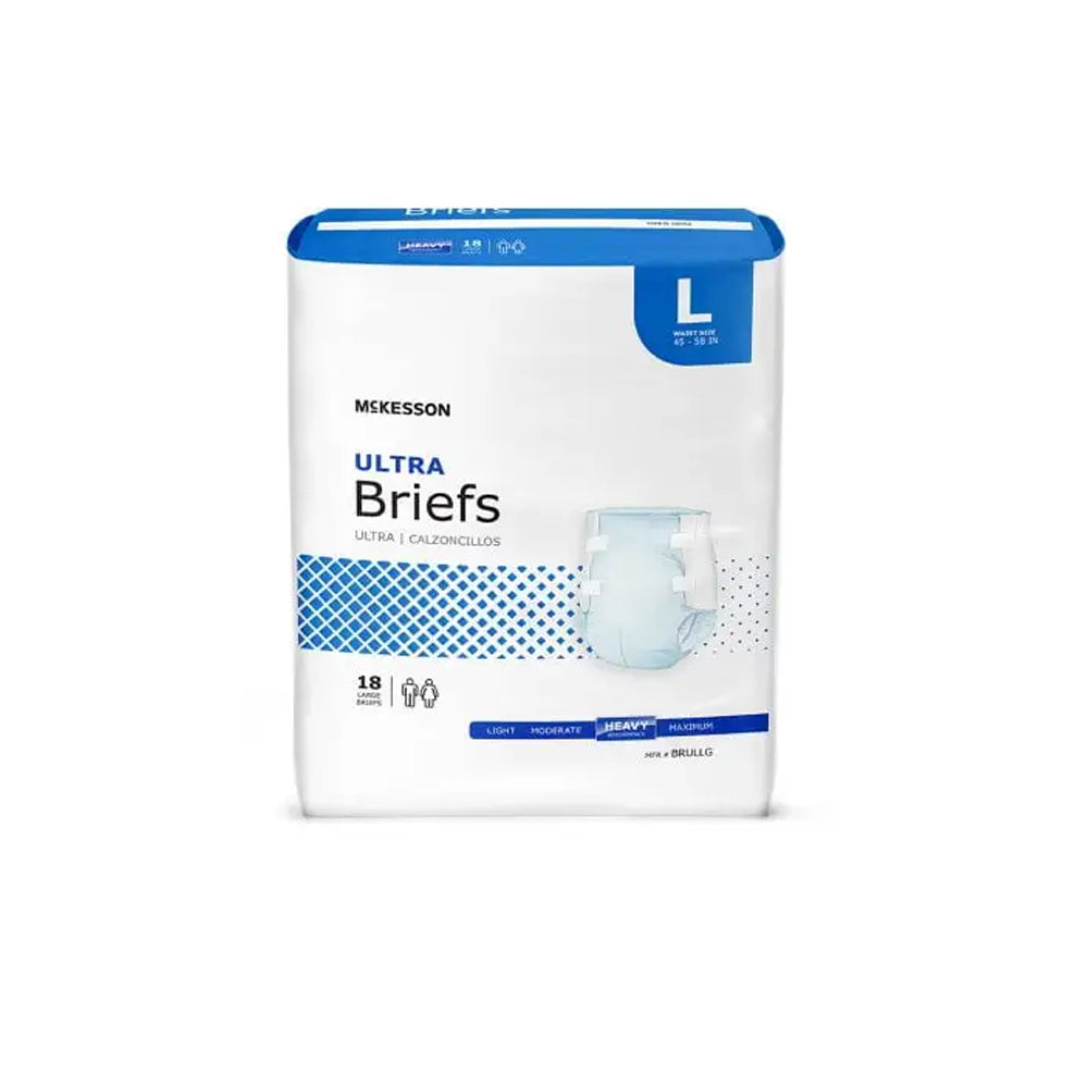 Unisex Adult Incontinence Brief McKesson Ultra Small Disposable Heavy Absorbency