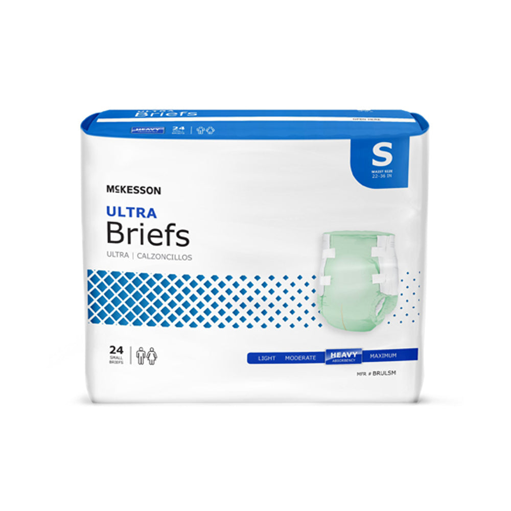 Unisex Adult Incontinence Brief McKesson Ultra Small Disposable Heavy Absorbency