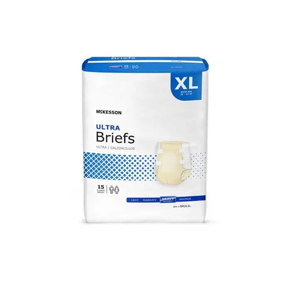 Unisex Adult Incontinence Brief McKesson Ultra Small Disposable Heavy Absorbency