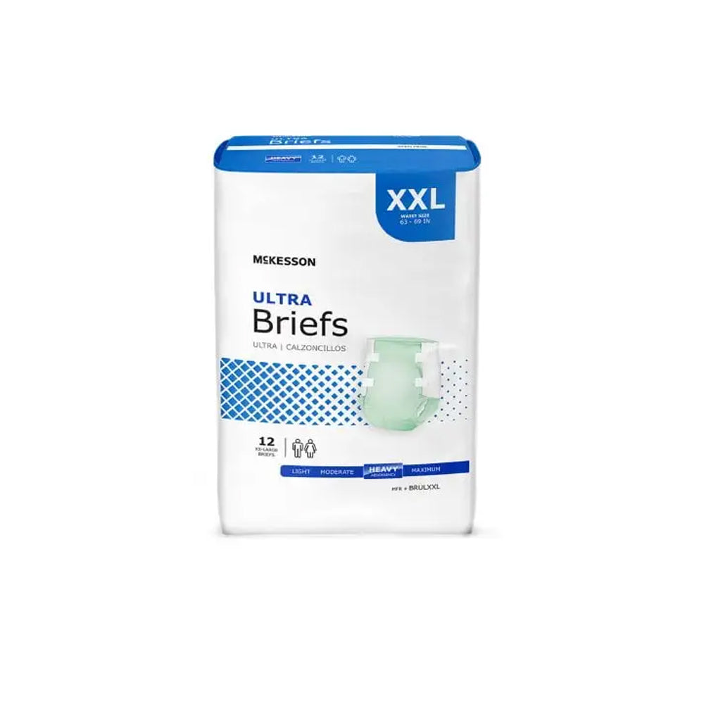 Unisex Adult Incontinence Brief McKesson Ultra Small Disposable Heavy Absorbency