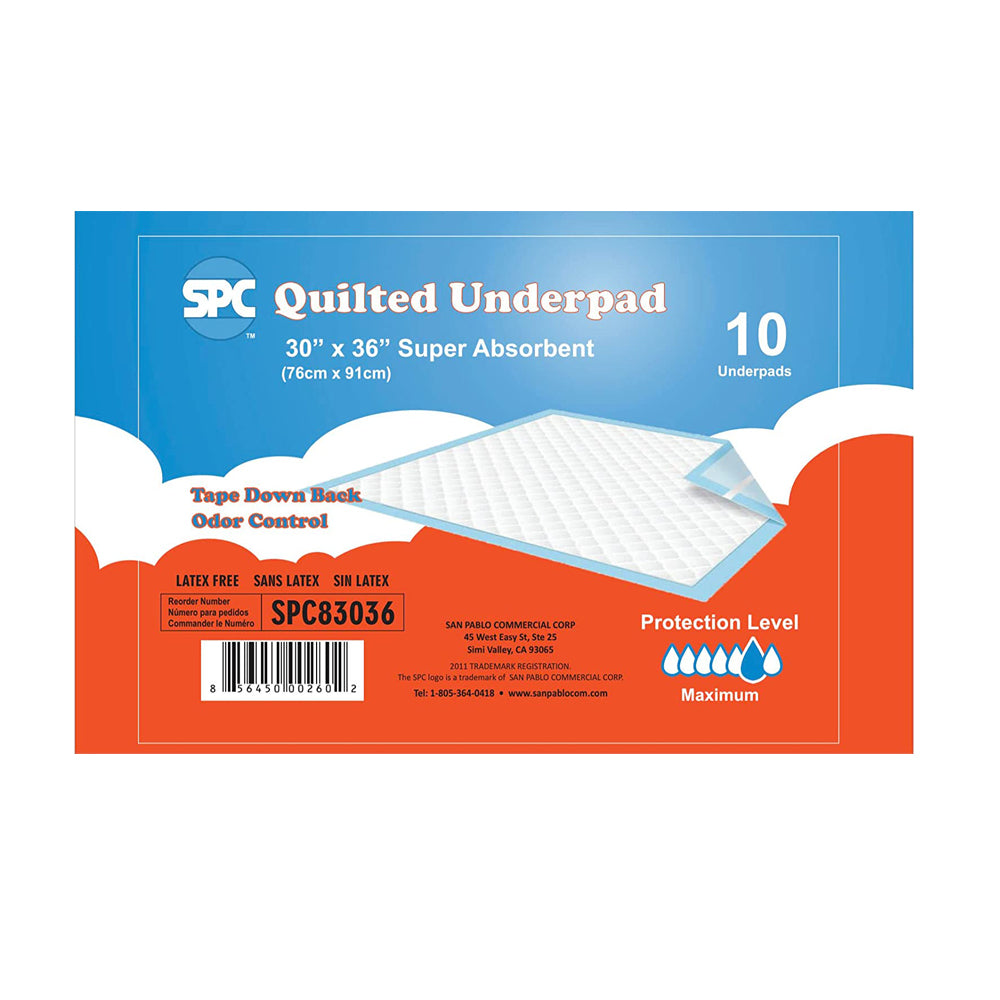 SPC Disposable Bed Pads 30in x 36in Super Absorbent (100 count)