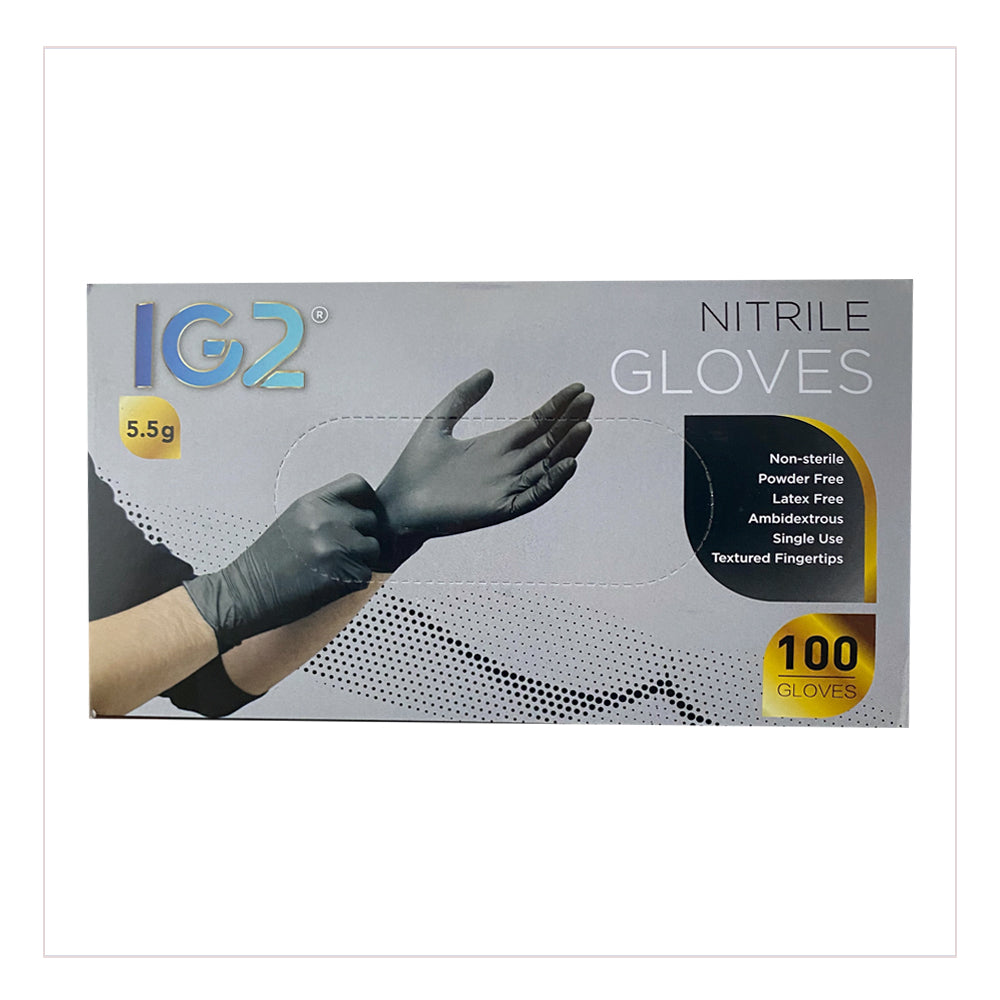 IG2 Nitrile Gloves (Black) 5.5g